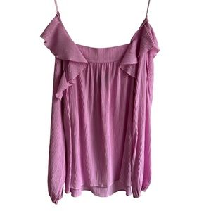 NWT Ruffle Pink Top Size Large Feminine Dainty Design 365 Coquette